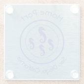 Untersetzer aus Glas - Meerhorn über Wasser (Rückseite)