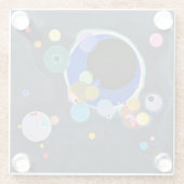 Untersetzer aus Glas - "Mehrere Kreise" - W. Kandi (Rückseite)