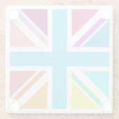 Untersetzer aus Glas, Mehrfarbige Flagge (Rückseite)