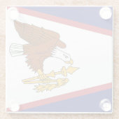 Untersetzer aus Glas mit amerikanischer Flagge (Rückseite)