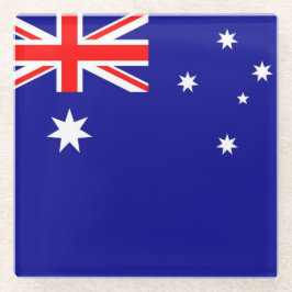 Untersetzer aus Glas mit australischer Flagge