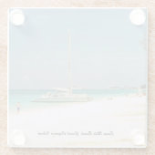 Untersetzer aus Glas mit Beachszene (Rückseite)