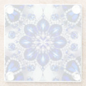 Untersetzer aus Glas mit blauen Weißfarben (Rückseite)