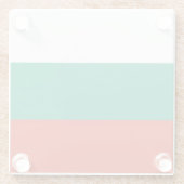 Untersetzer aus Glas mit bulgarischer Flagge (Rückseite)