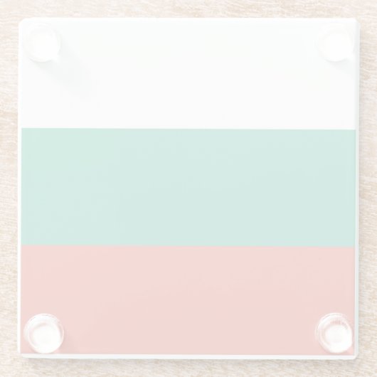 Untersetzer aus Glas mit bulgarischer Flagge (Rückseite)