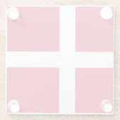 Untersetzer aus Glas mit dänischer Flagge (Rückseite)