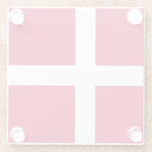 Untersetzer aus Glas mit dänischer Flagge (Rückseite)
