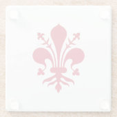 Untersetzer aus Glas mit der Fahne von Florenz, It (Rückseite)