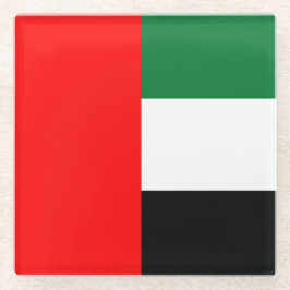 Untersetzer aus Glas mit der Flagge der VAE