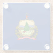 Untersetzer aus Glas mit der Flagge des Staat Verm (Rückseite)