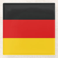 Untersetzer aus Glas mit der Flagge Deutschlands