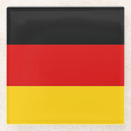 Untersetzer aus Glas mit der Flagge Deutschlands