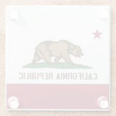 Untersetzer aus Glas mit der Flagge Kaliforniens, (Rückseite)