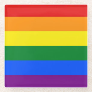 Untersetzer aus Glas mit der Flagge "Pride" für LG