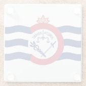 Untersetzer aus Glas mit der Flagge von Cincinnati (Rückseite)