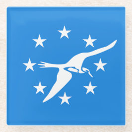 Untersetzer aus Glas mit der Flagge von Corpus Chr