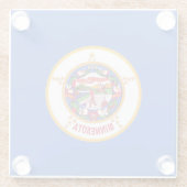 Untersetzer aus Glas mit der Flagge von Minnesota, (Rückseite)