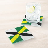 Untersetzer aus Glas mit der Flagge von Monterey,  (Schrägansicht)