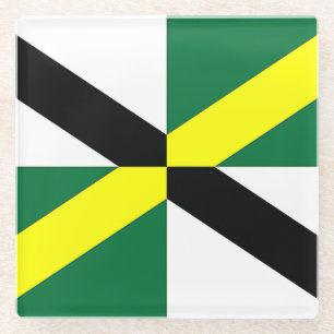 Untersetzer aus Glas mit der Flagge von Monterey,