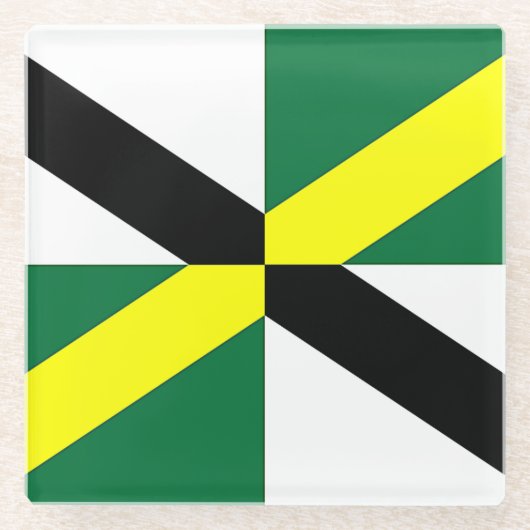 Untersetzer aus Glas mit der Flagge von Monterey,  (Vorderseite)