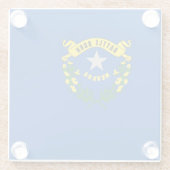 Untersetzer aus Glas mit der Flagge von Nevada, US (Rückseite)