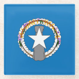 Untersetzer aus Glas mit der Flagge von Nord-Maria