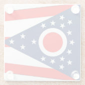 Untersetzer aus Glas mit der Flagge von Ohio Staat (Rückseite)