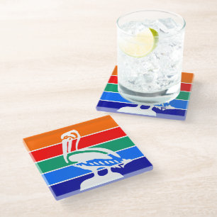 Untersetzer aus Glas mit der Flagge von St. Peters