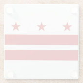 Untersetzer aus Glas mit der Flagge von Washington (Rückseite)