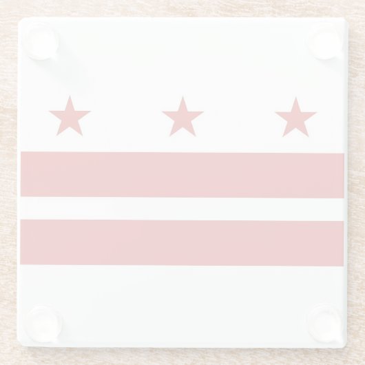 Untersetzer aus Glas mit der Flagge von Washington (Rückseite)