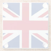 Untersetzer aus Glas mit Flagge des Vereinigten Kö (Rückseite)
