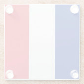 Untersetzer aus Glas mit französischer Flagge (Rückseite)