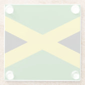 Untersetzer aus Glas mit jamaikanischer Flagge (Rückseite)