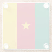 Untersetzer aus Glas mit kamerunischer Flagge (Rückseite)