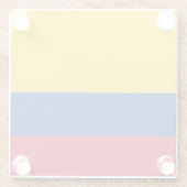 Untersetzer aus Glas mit kolumbianischer Flagge (Rückseite)