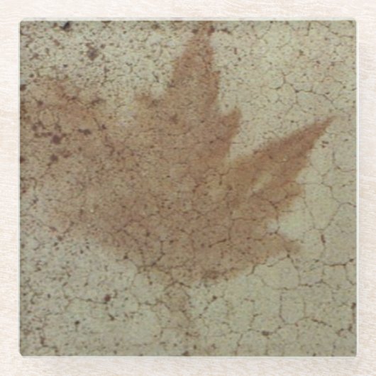 Untersetzer aus Glas mit Leaf-Aufdruck (Vorderseite)