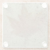 Untersetzer aus Glas mit Leaf-Aufdruck (Rückseite)