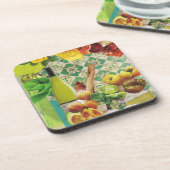 Untersetzer aus Glas mit mexikanischem Fliesendesi (Linke Seite)