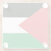 Untersetzer aus Glas mit palästinensischer Flagge (Rückseite)