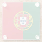 Untersetzer aus Glas mit portugiesischer Flagge (Rückseite)