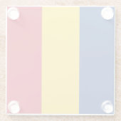 Untersetzer aus Glas mit rumänischer Flagge (Rückseite)