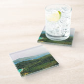 Untersetzer aus Glas mit Saint Thomas Scene (Schrägansicht)