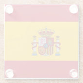 Untersetzer aus Glas mit spanischer Flagge (Rückseite)
