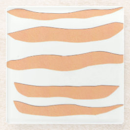 Untersetzer aus Glas mit Tiger Streifen