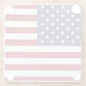 Untersetzer aus Glas mit US-Flagge (Rückseite)