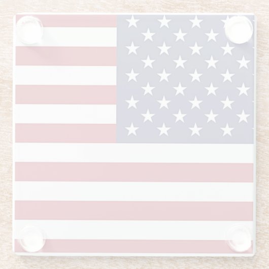 Untersetzer aus Glas mit US-Flagge (Rückseite)