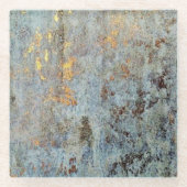 Untersetzer aus Glas - Moderne Textur Gold (Vorderseite)