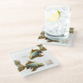Untersetzer aus Glas/Porzellan Koi/Untersetzer (Schrägansicht)