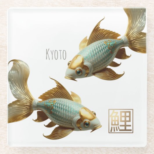 Untersetzer aus Glas/Porzellan Koi/Untersetzer (Vorderseite)