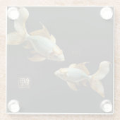 Untersetzer aus Glas/Porzellan Koi/Untersetzer (Rückseite)